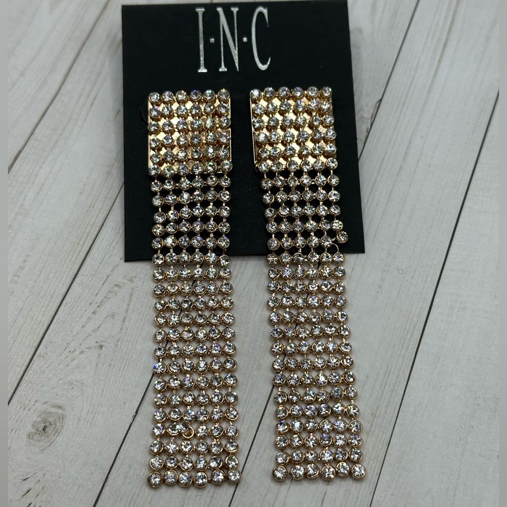 Brand New Inc International Concepts GoldtoneCrystal Earrings